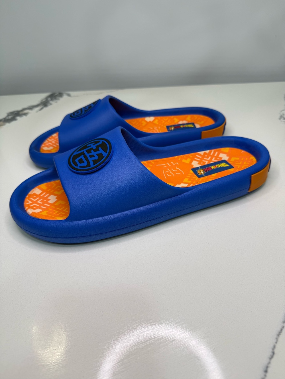 Ground Up Dragon Ball Super Goku Mens Slide Sandals Blue Orange Size 13